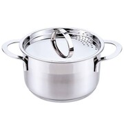 Garnek stalowy z pokrywką na indukcję gaz 18cm 2.0L MAESTRO MR-3511-18