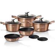 Zestaw garnków BERLINGER HAUS Metallic Line Rosegold 10 ele. BH-1220-N