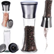 Młynek do pieprzu i soli przypraw ręczny szklany 19cm EXCELLENT HOUSEWARE 259368