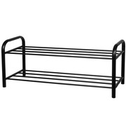 Półka regał stojak na buty 2-poziomowa czarna 80x33x26cm BRUNBESTE BB-3398