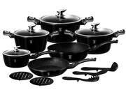Zestaw garnków BERLINGER HAUS 15 ele. Metallic Black Royal BH-1664