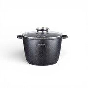 Garnek marmurkowy wysoki czarny 20CM nieprzywierający 4L MASTERPAN MP-2134