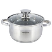 Garnek ze stali nierdzewnej z pokrywką 3L indukcja gaz OFENBACH OB-100513