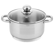 Garnek z grubym dnem 9 warstw stal nierdzewna indukcja gaz 4.6L 22cm ZILNER ZL-7306