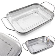 Cedzak durszlak kuchenny stalowy naczynie na grilla ANETT 43x25x9cm ORION 124483