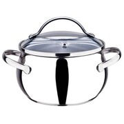 Garnek stalowy z pokrywką na indukcję gaz 18cm 3.0L MAESTRO MR-3516-18