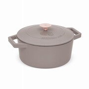 Emaliowany garnek żeliwny 4.35L 24cm BERLINGER HAUS Strong Mold Taupe BH-6525