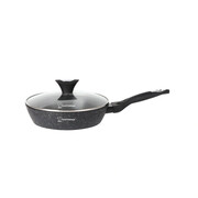 Patelnia nieprzywierająca głęboka 18CM na indukcję gaz czarna MASTERPAN MP-2311