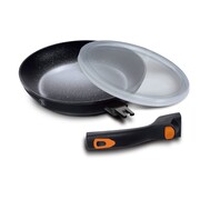 Patelnia z powłoką granitową z odpinaną rączką 28cm BERLINGER HAUS Granit Diamond Line BH-1955