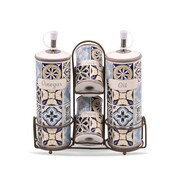 Ceramiczny zestaw do przypraw 5-ele MAESTRO Holiday in Porto MR-20005-04S