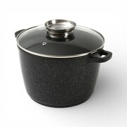 Garnek marmurkowy wysoki czarny 24CM nieprzywierający 7L MASTERPAN MP-2131