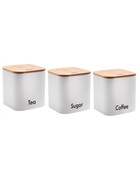 Zestaw 3 pojemników kawa herbata cukier KINGHOFF KH-1526