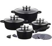 Zestaw 4 garnków granitowych 1.3/1.3/2.3 /4.5L (12 ele.) KLAUSBERG crack design KB-7360