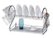 Suszarka do naczyń dwupoziomowa ociekacz na naczynia 43cm srebrna MAESTRO MR-1025-43