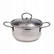 Garnek garnuszek z pokrywką stalowy indukcja gaz 16cm 1.5L KAMILLE KM-5411