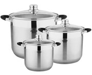 Zestaw 3 garnków stalowych 11L 13.5L 16.2L Stock Pot ZILNER ZL-7362