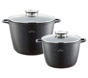 Zestaw 2 garnków marmurowych 10L + 6.2L wysoki ZILNER ZL-7011