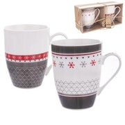 Komplet 2 kubków porcelanowych 340ml ORION 127256