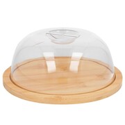 Drewniana deska z kloszem do podawania przechowywania 19 x 8 cm BRUNBESTE BB-3806