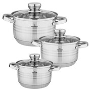 Zestaw 3 garnków stalowych 6 ele. 2.1 / 2.9 / 3.9L ZILNER ZL-8081