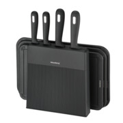 Zestaw noży i desek 8 el. z organizerem, czarny, stal nierdzewna, KLAUSBERG KB-7980