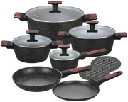 Komplet garnków z marmurkową powłoką nieprzywierającą 12-ele KLAUSBERG KB-7831
