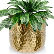 Osłona na doniczkę doniczki osłonka niska metalowa złota 19x18cm VILDE 569416