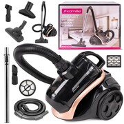 ODKURZACZ BEZWORKOWY CYKLONOWY MOCNY 800W AKCESORIA FILTR HEPA KAMILLE KM-6903
