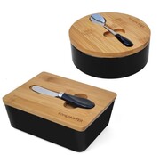 Zestaw 2w1 maselniczka + cukiernica ceramiczna KONIGHOFFER 7617-7624 czarny