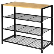 Metalowa półka na buty stojak regał szafka czarna 60x56x30cm BLUBERG BBG-1503