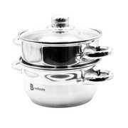 Garnek do gotowania na parze 18cm 2 poziomowy, Parowar, BRUNBESTE BB-5635