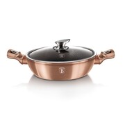 Wok Garnek z powłoką granitową 28cm 3.8L BERLINGER HAUS Metallic Line Rosegold BH-1519n