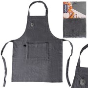 Fartuch kuchenny bawełniany wiązany ciemnoszary ORION 960869