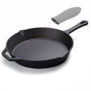 Patelnia żeliwna 26cm z nakładką silikonową na uchwyt KRISBERG KS-7738