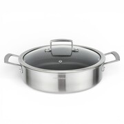 Garnek stalowy nieprzywierający niski indukcja gaz 28CM ze stali nierdzewnej MASTERPAN MP-2711