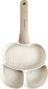 Patelnia marmurkowa 3 w 1 do jajek naleśników placków pancake 18cm BEŻOWA KLAUSBERG KB-7825
