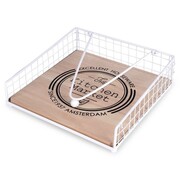 Serwetnik metalowy biały z dociskiem na serwetki 18.5x18.5cm EXCELLENT HOUSEWARE 139349