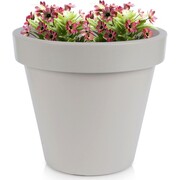Doniczka ogrodowa plastikowa beżowa okrągła duża 39x35 cm VILDE 339426