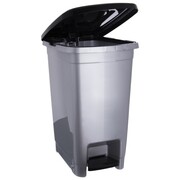 Kosz na śmieci plastikowy z pedałem wąski 15L śmietnik szary ORION 731309