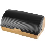 Chlebak drewniany z pokrywą metalową pojemnik na pieczywo chleb BRUNBESTE BB-2688