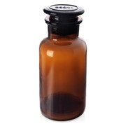 Pojemnik kuchenny na żywność jedzenie szklany brązowy z korkiem szeroką szyjką 250 ml ORION 127590