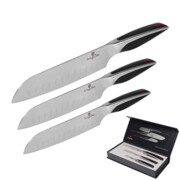 Zestaw 3 noży santoku BERLINGER HAUS Phantom BH-2024