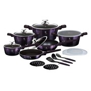 Komplet garnków z powłoką tytanową 18 elementów BERLINGER HAUS Purple Eclipse BH-7145