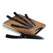 Zestaw noży z deską 6-ele BERLINGER HAUS Black Rose BH-2550