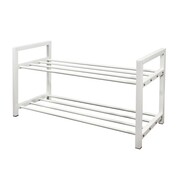 Półka na buty metalowa 2-poziomowa BIAŁA stojak regał organizer BRUNBESTE BB-3540