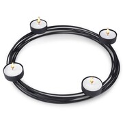 Świecznik metalowy czarny na 4 świeczki 28x3.5cm HOME STYLING COLLECTION 569783