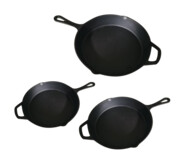 Zestaw patelni żeliwnych 20/25.5/29.5cm patelnie ciężkie ROSSNER KL1250