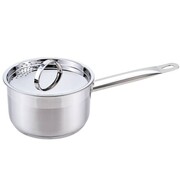 Rondel stalowy z pokrywką na indukcję gaz mały 14cm 0.75L MAESTRO MR-3511-14S