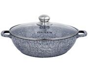 Garnek z powłoką marmurową wok 5.5L / 32cm ZILNER Grey ZL-7070