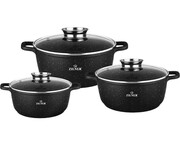 Zestaw garnków marmurowych 10/13/18L ZILNER Black ZL-8601